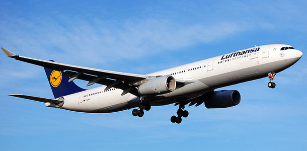 Lufthansan kone ilmassa