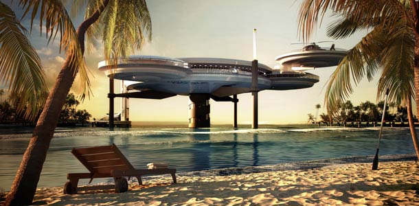 Malediiveille rakennetaan vedenalainen hotelli