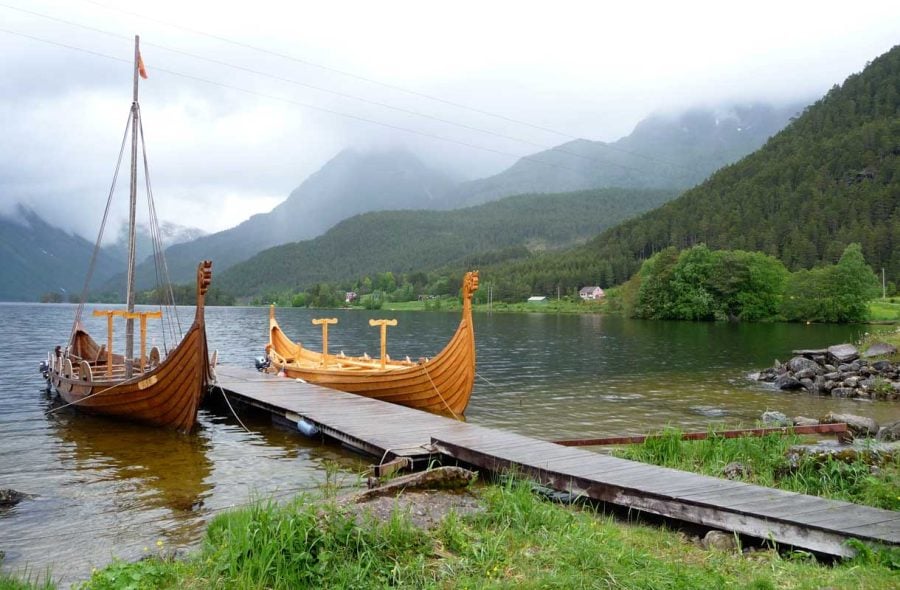 Viikinkilaivoja Norjassa