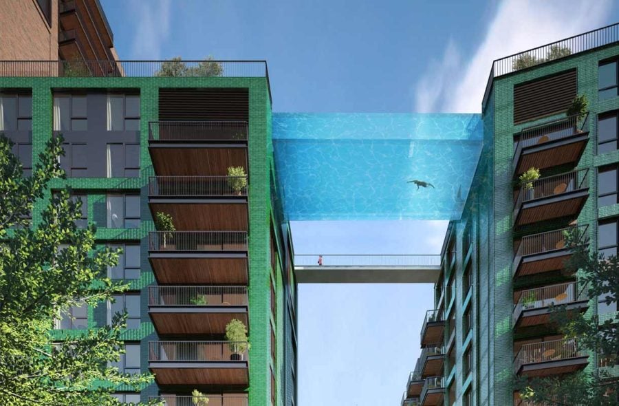 Lontoon Sky Pool yhdistää kaksi rakennusta