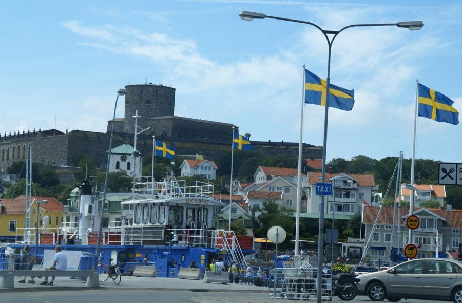 Ruotsinlippuja Göteborgissa