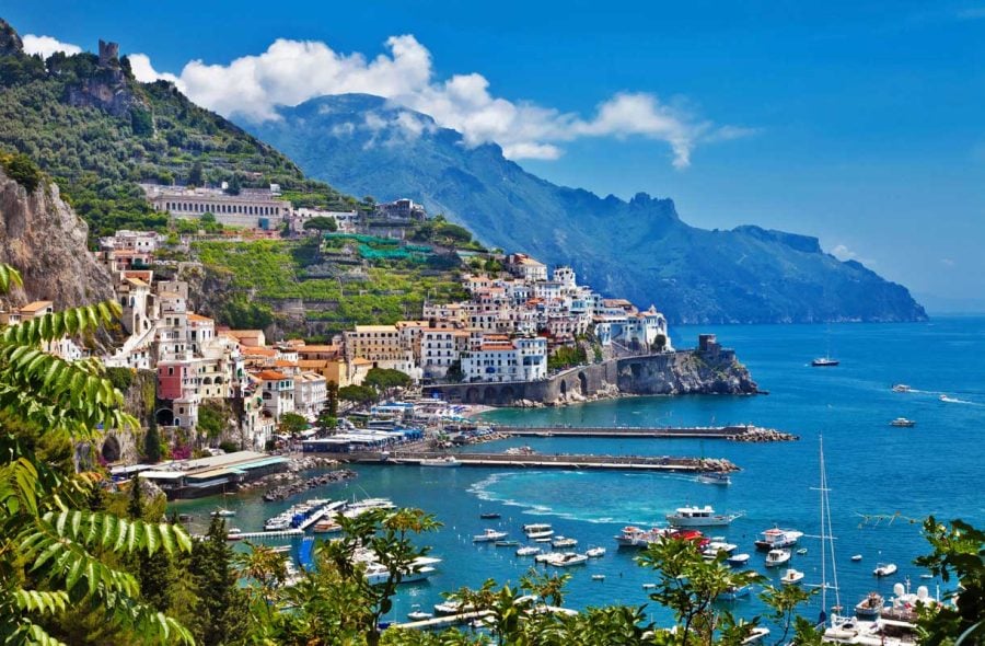 Maisema Amalfin rannikolla