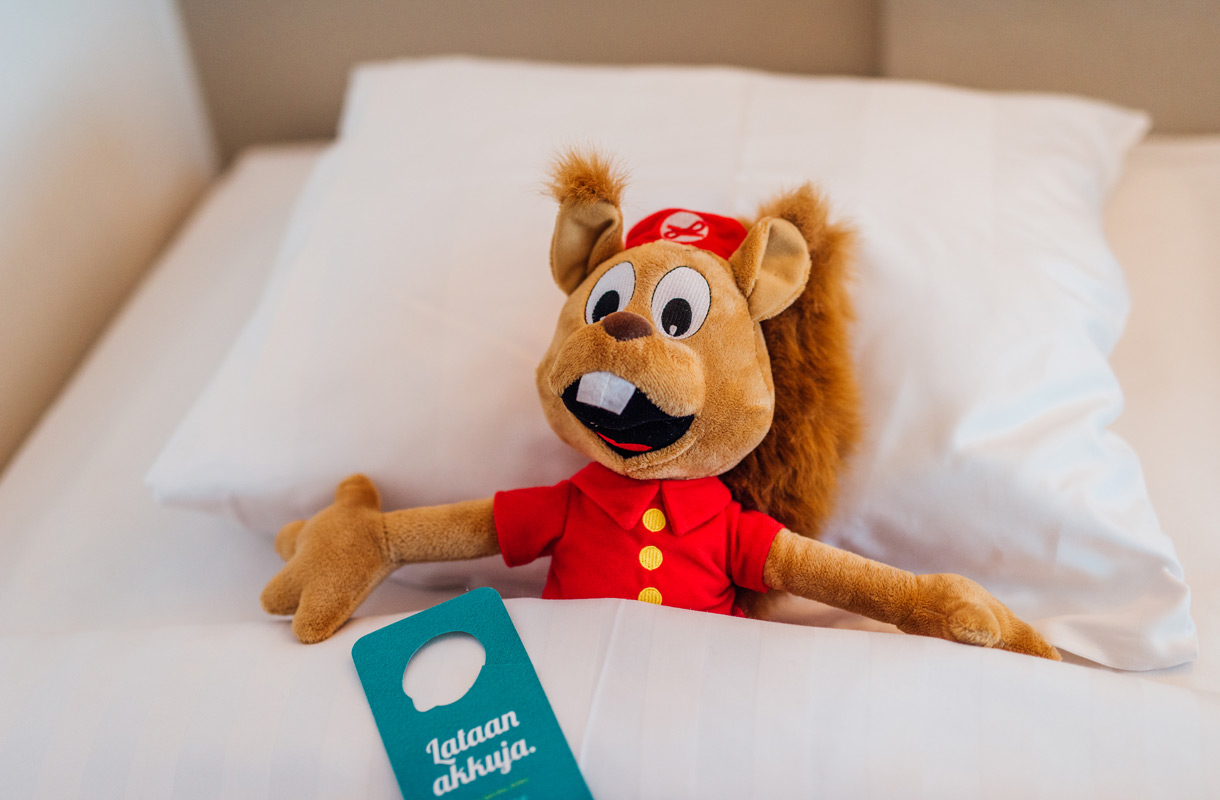 Onni Orava on Sokos Hotelsin lapsivieraiden maskotti