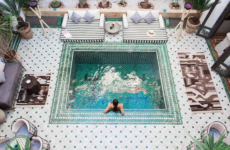 Hotellin uima-allas Marokossa