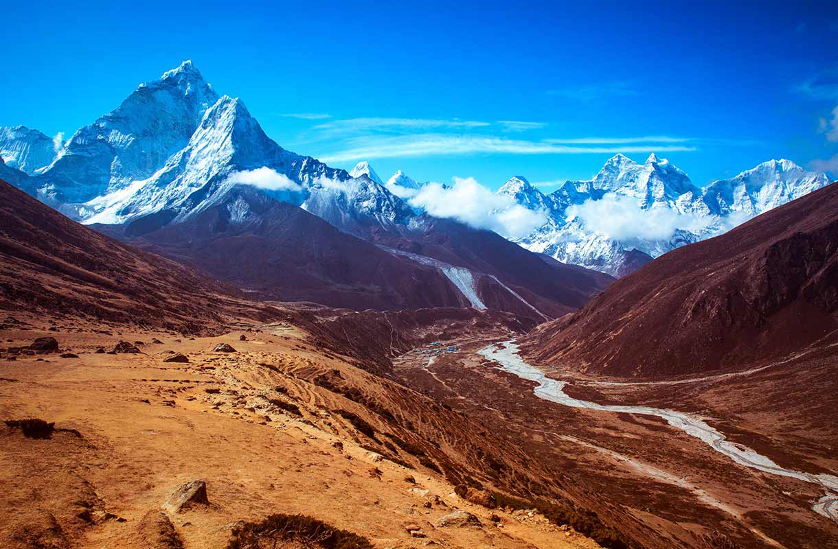 Vuoristomaisema Nepalissa