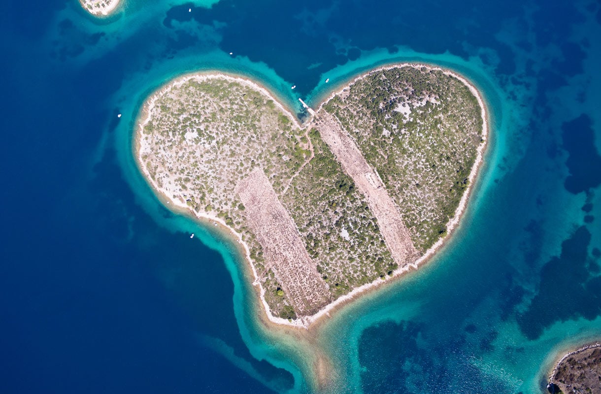 Kroatian sydämen muotoinen saari