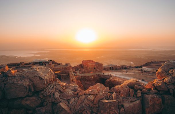 puesta de sol en israel