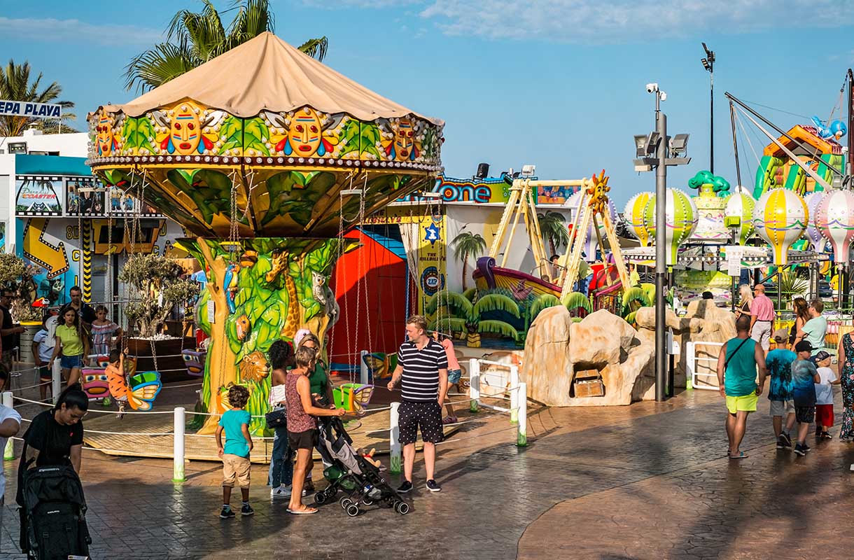 Amusement park Sould Park in the port of Fuengirola