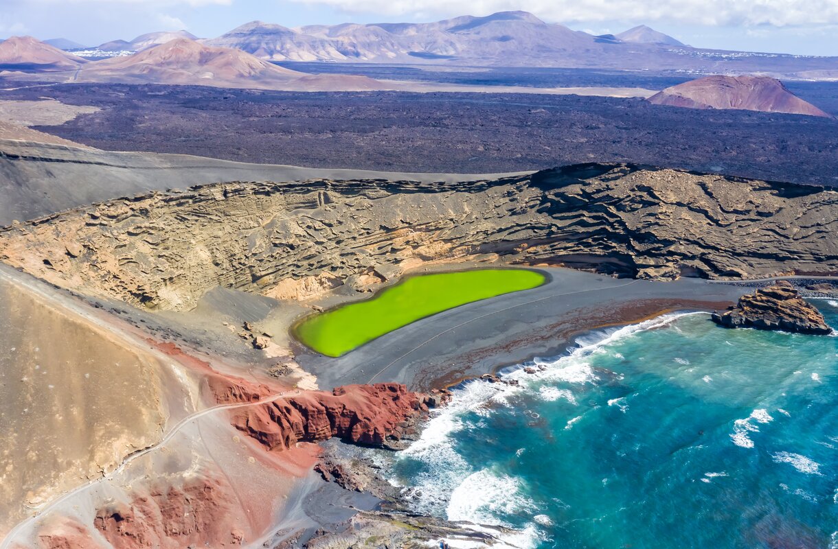 Lanzaroten vihreä laguuni Charco de los Clicos