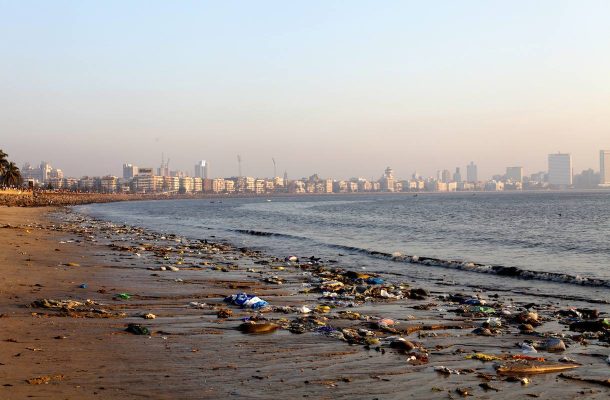 Chowpattyn ranta Mumbaissa Intiassa