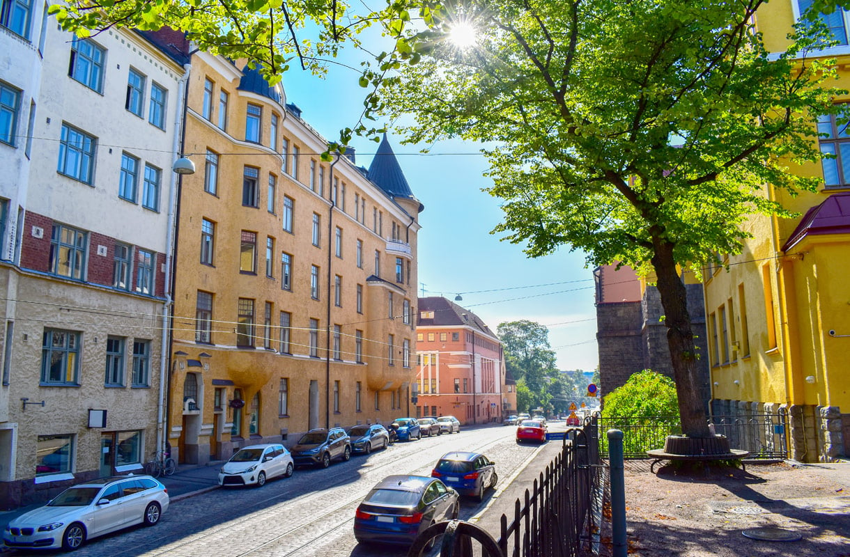 Värikkäät talot Helsingissä