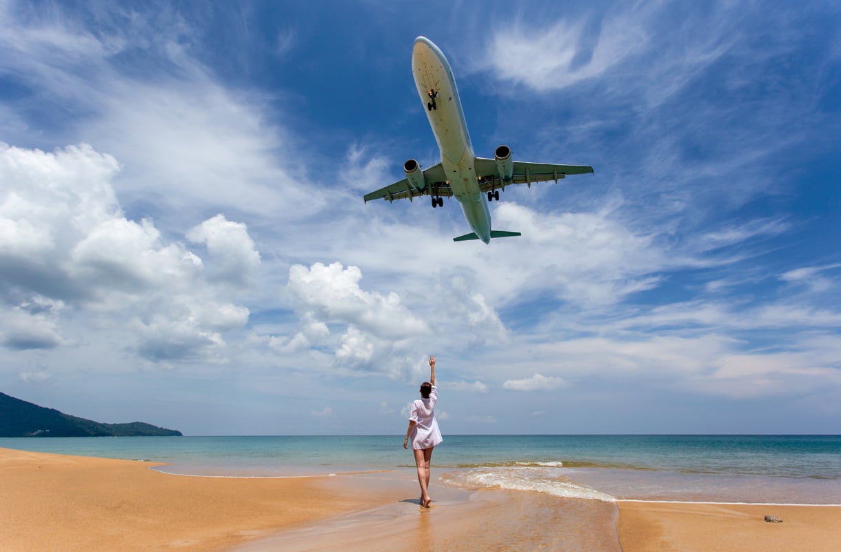 Lentokoneiden bongaus Phuketissa